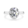 2 carat egg shape moissanite ring