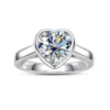 heart shape moissanite ring