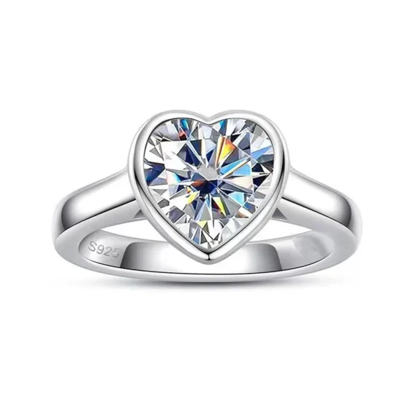 heart shape moissanite ring