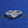2 carat oval moissanite engagement ring 2