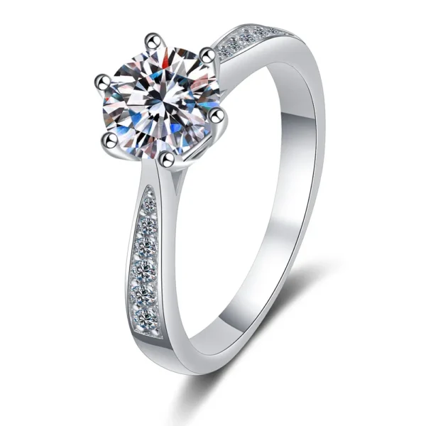 2 carat oval moissanite engagement ring 4