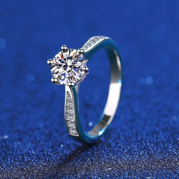 2 carat oval moissanite engagement ring